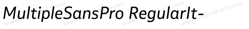 MultipleSansPro RegularIt字体转换